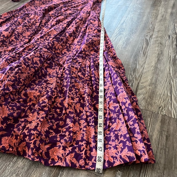 NWT WVN CHESTER MAXI DRESS, VINE PRINT BEET - Picture 4 of 9